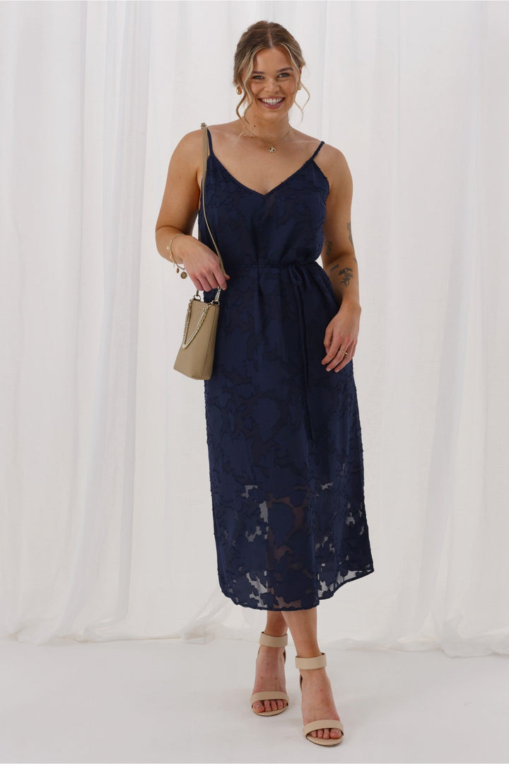 Celebration Amaia Slip Dress Navy Print