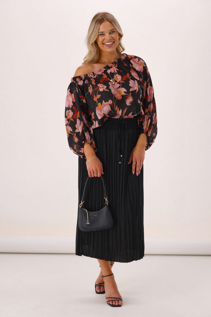 Celebration Connor Sateen Skirt Black