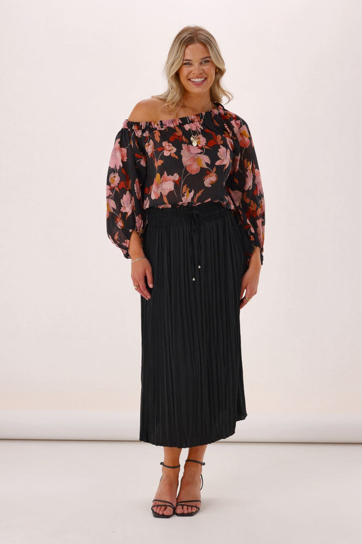 Celebration Connor Sateen Skirt Black