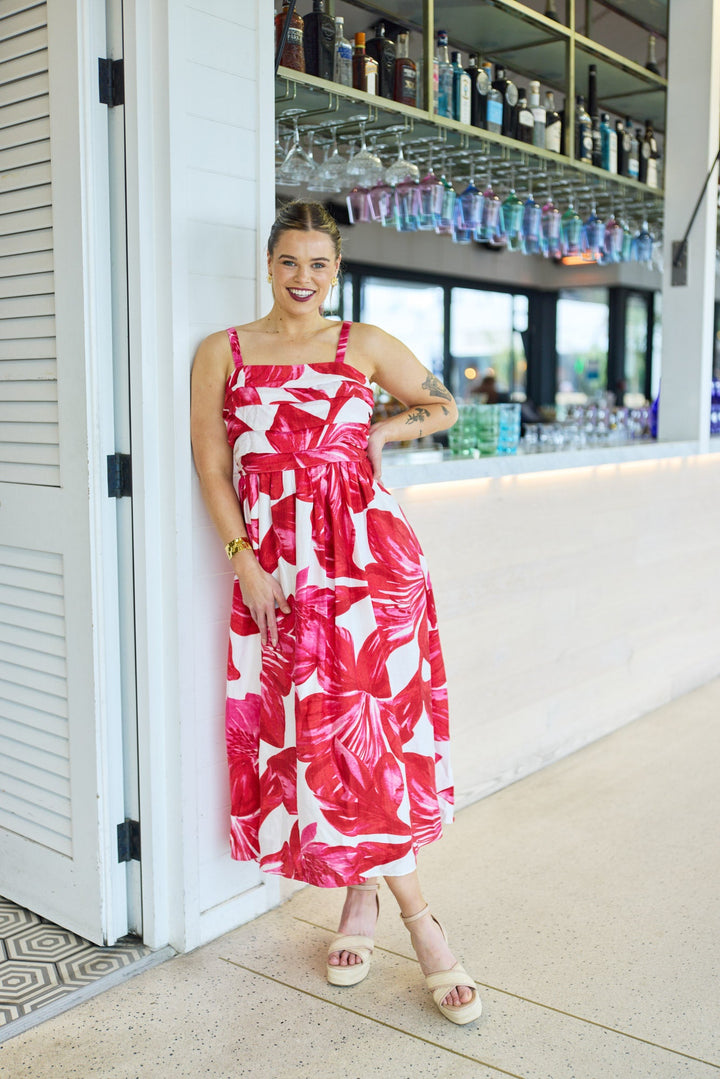 Celebration Lyra Hibiscus Print Dress Floral