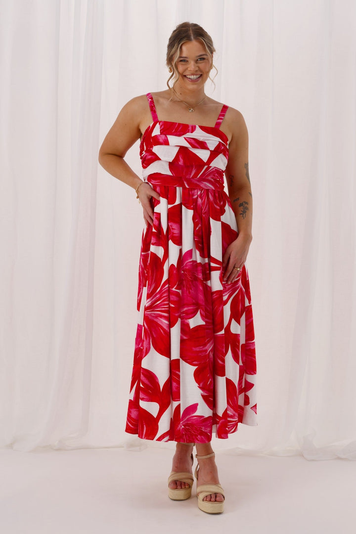 Celebration Lyra Hibiscus Print Dress Floral