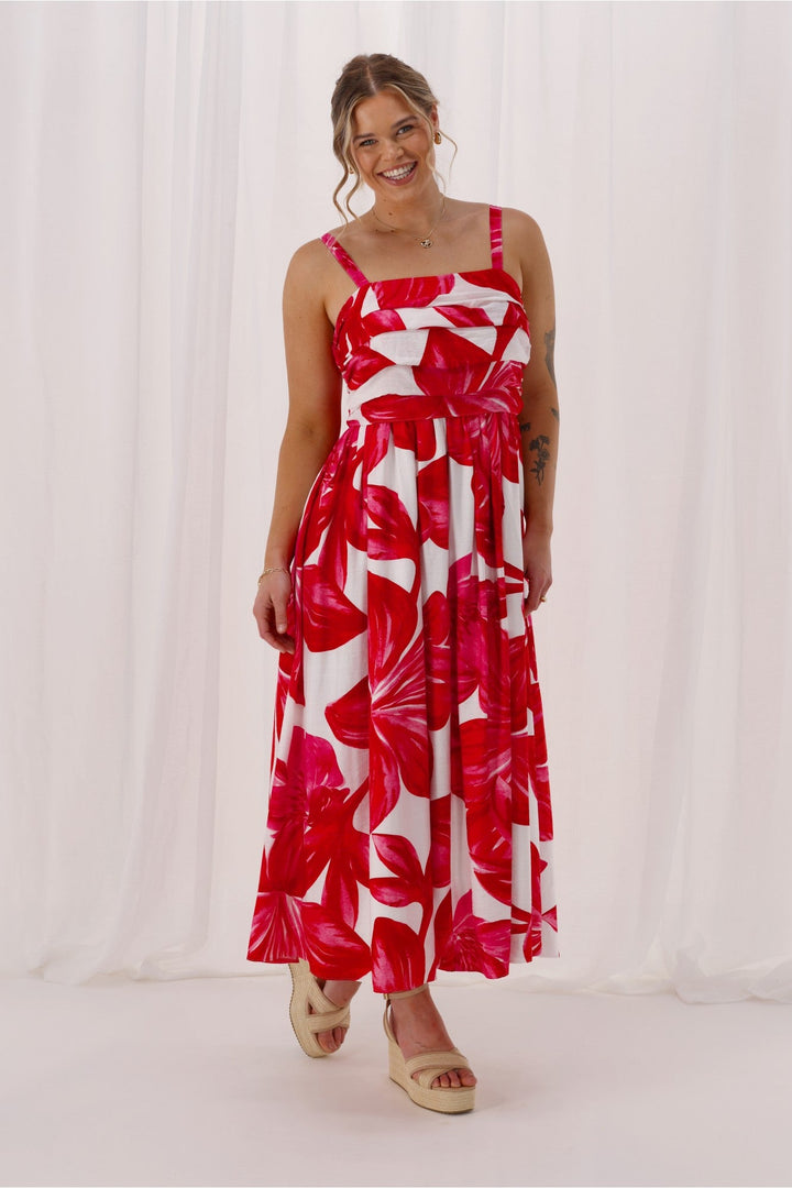 Celebration Lyra Hibiscus Print Dress Floral