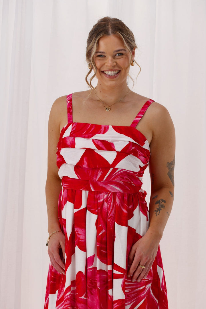 Celebration Lyra Hibiscus Print Dress Floral