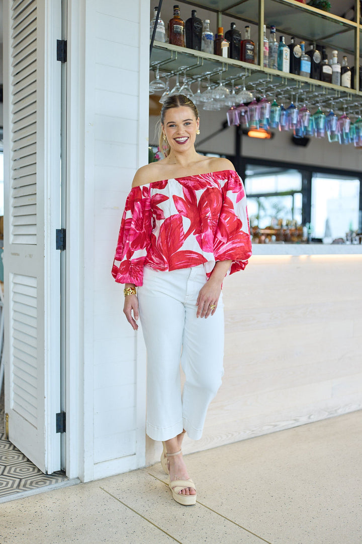 Celebration Lyra Off The Shoulder Top Floral