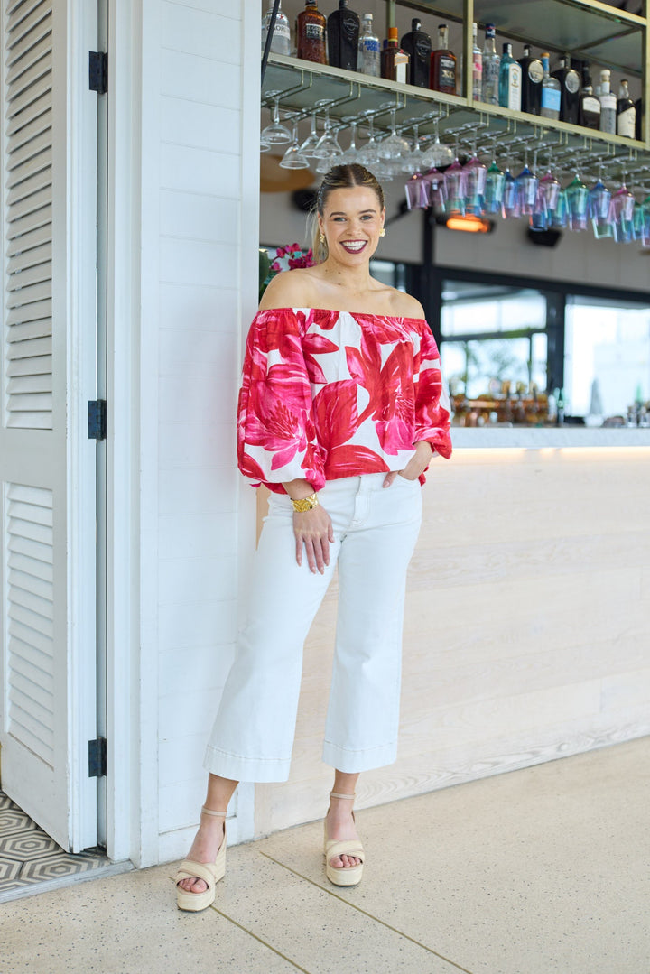 Celebration Lyra Off The Shoulder Top Floral