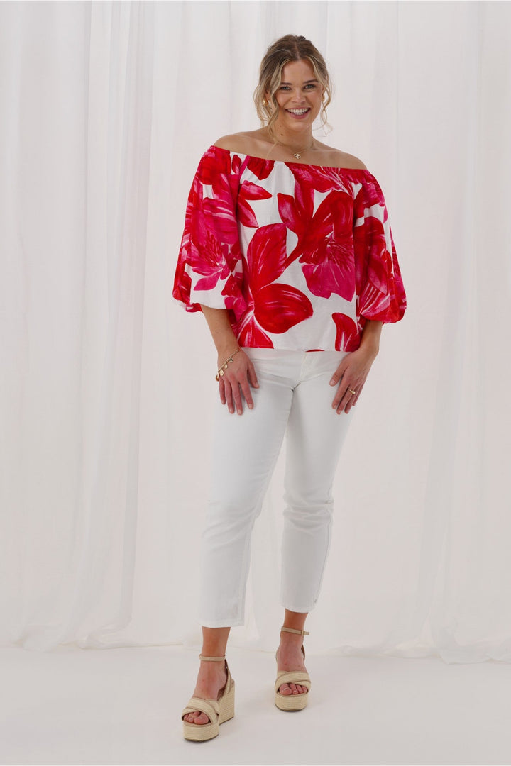 Celebration Lyra Off The Shoulder Top Floral