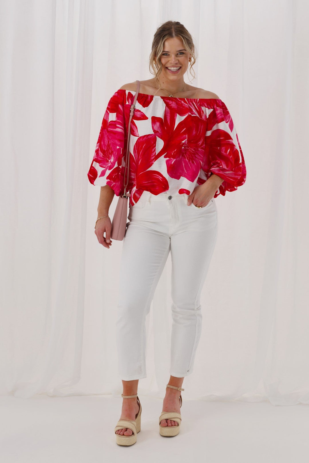 Celebration Lyra Off The Shoulder Top Floral