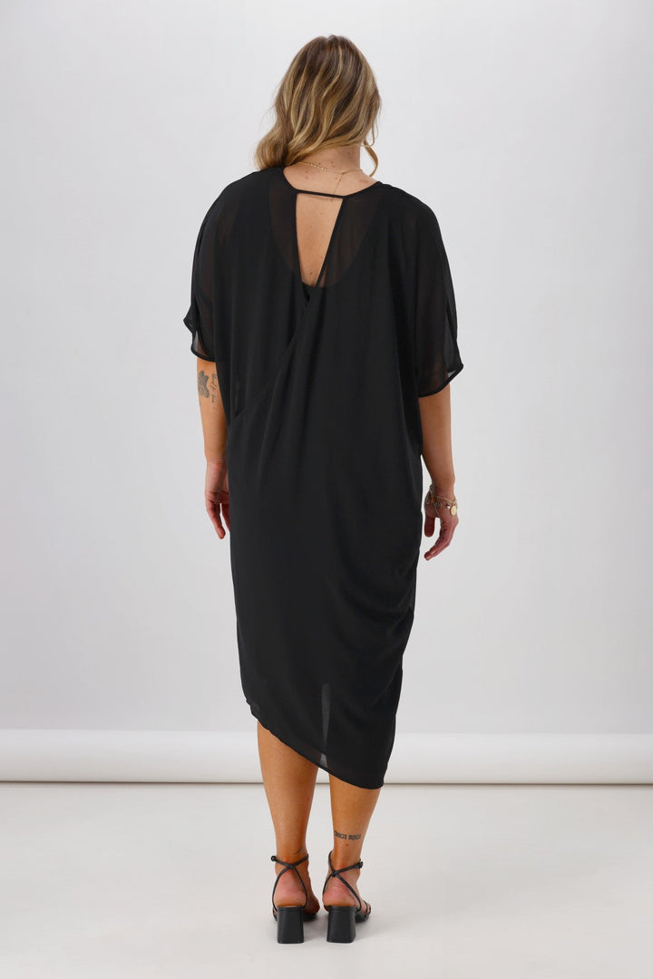 Celebration Mira Tuck Dress Black