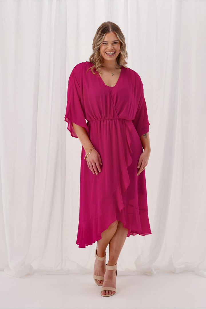 Celebration Opal Wrap Dress Berry