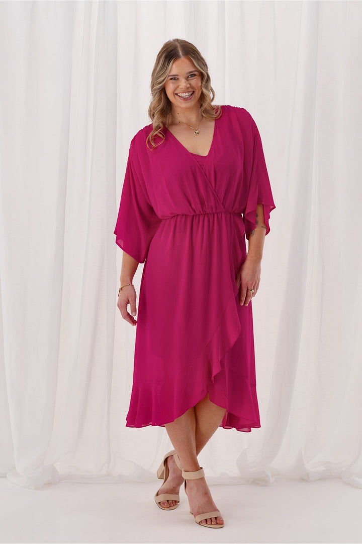 Celebration Opal Wrap Dress Berry