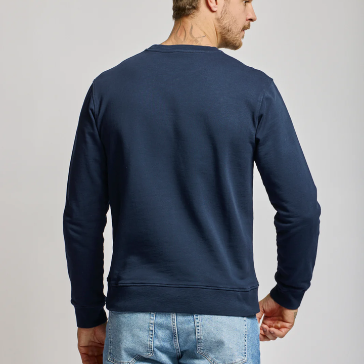 Easy Mondays Slub Cotton Crew Sweatshirt Navy