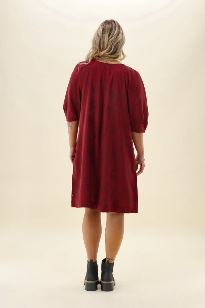 Elm Bramble Midi Dress Plum