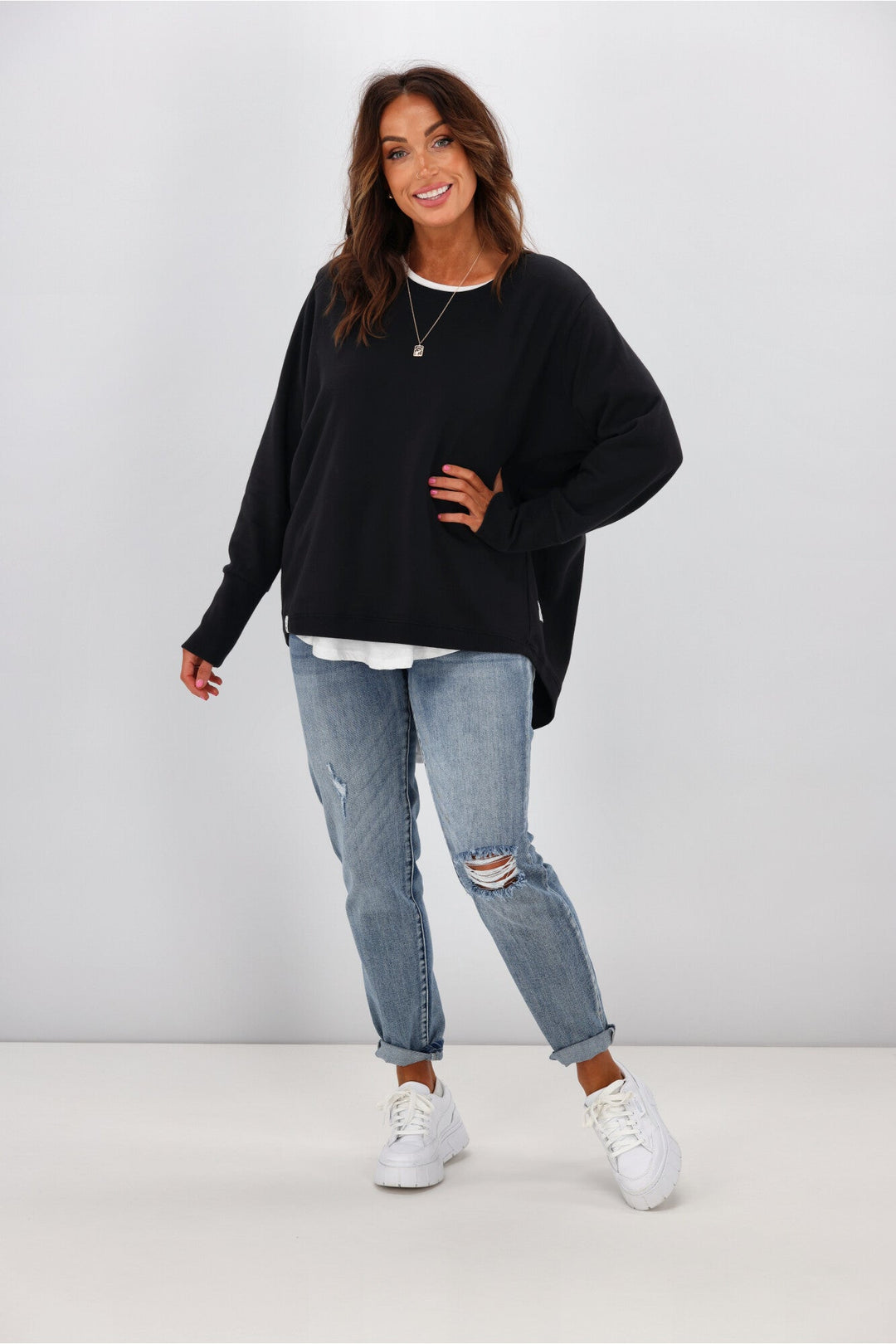 Elm Divine Crew Washed Black