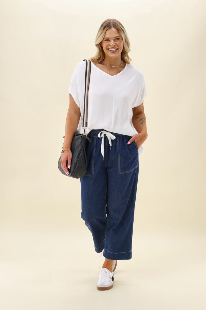 Elm Greta Slim Leg Denim Pant Extra Dark Wash