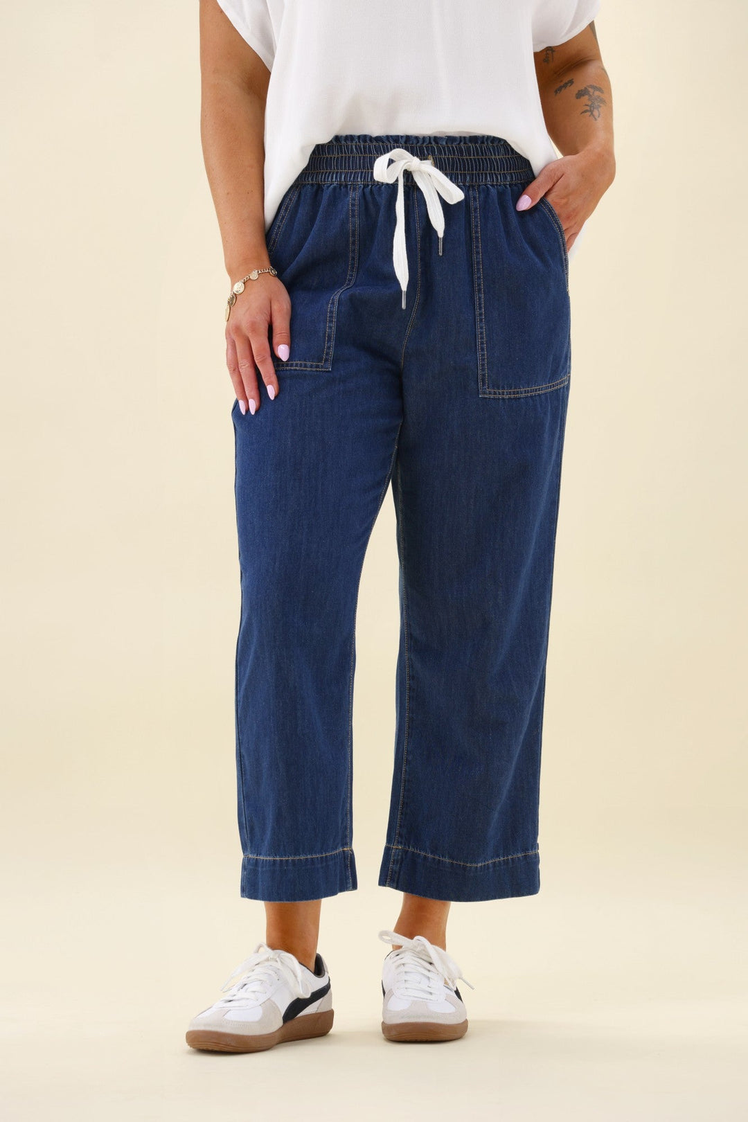 Elm Greta Slim Leg Denim Pant Extra Dark Wash