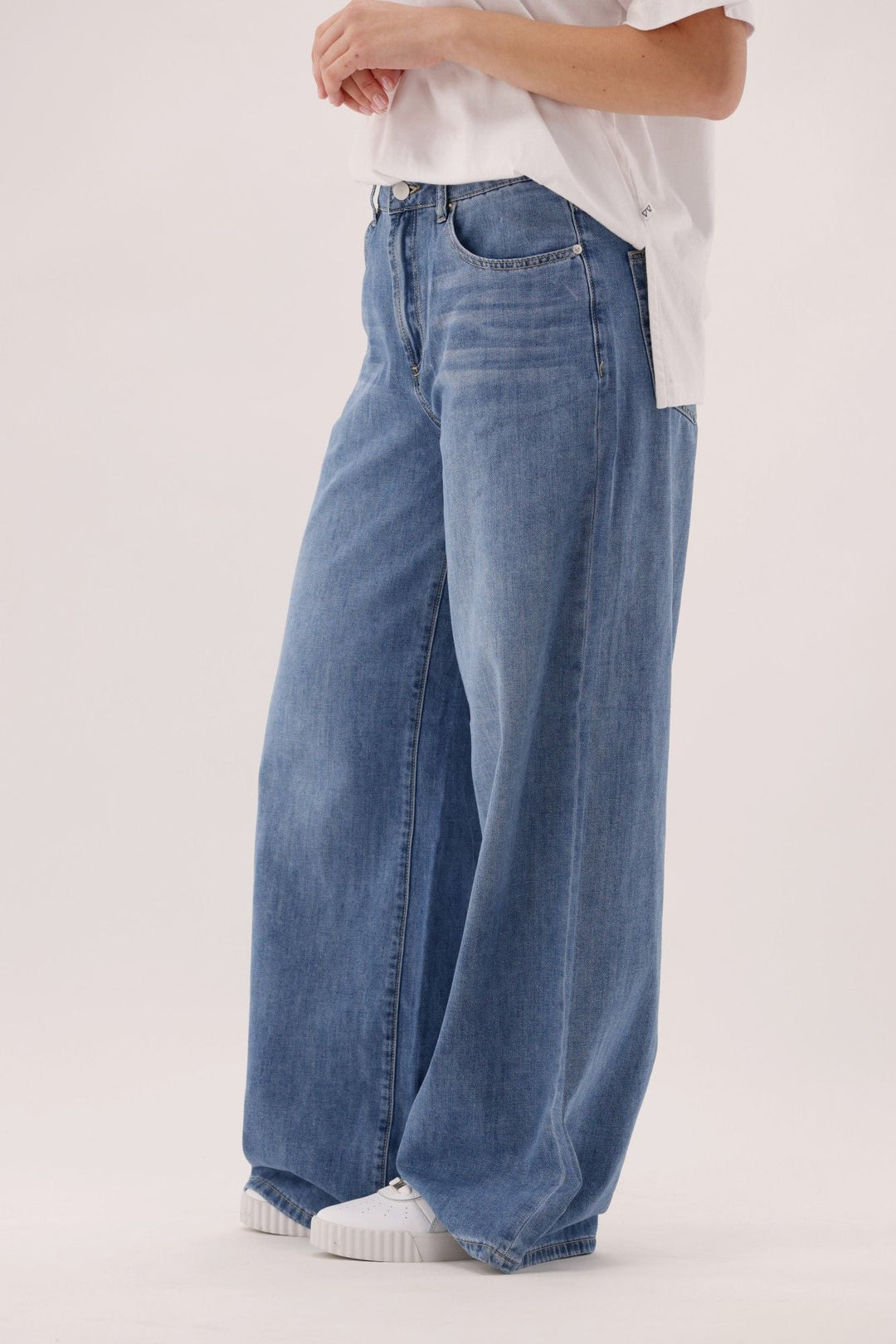 Ayva Kovarn Wide Leg Palazzo Jean Blue