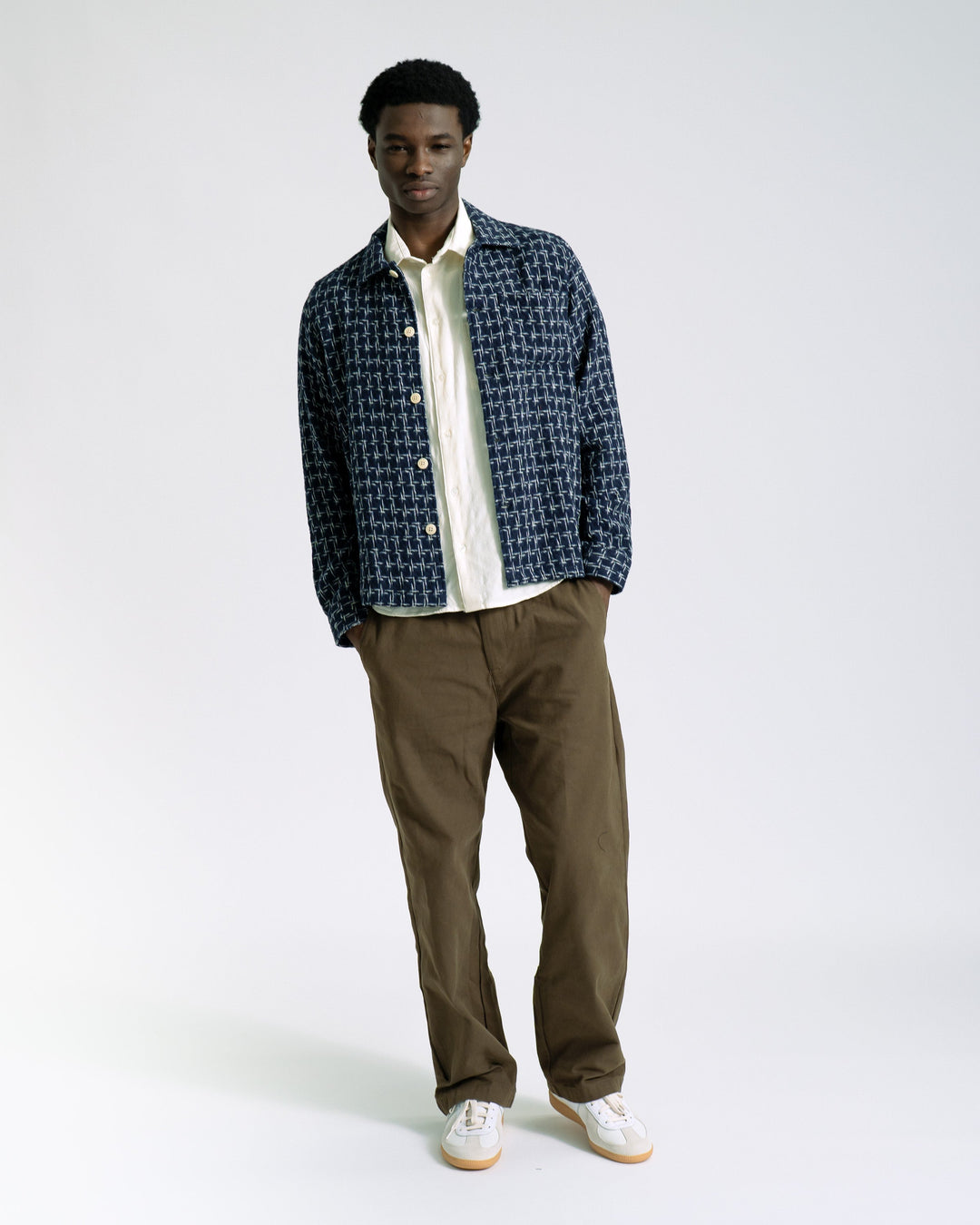 Far Afield Busy Shirt Dobby Architect Blue