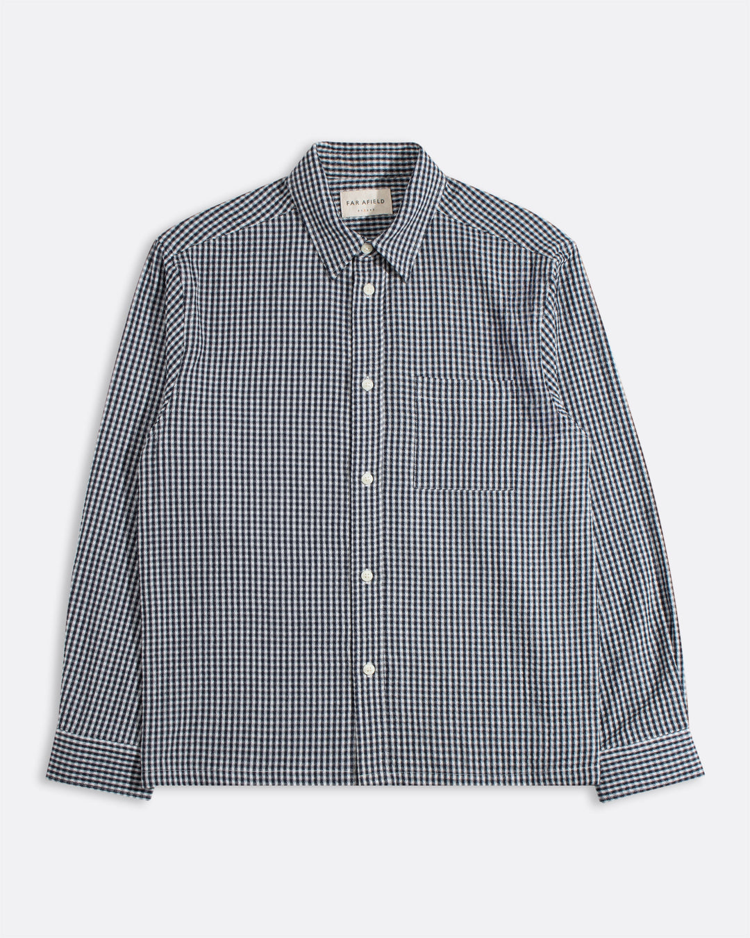 Far Afield Costa Gingham Shirt Navy Check
