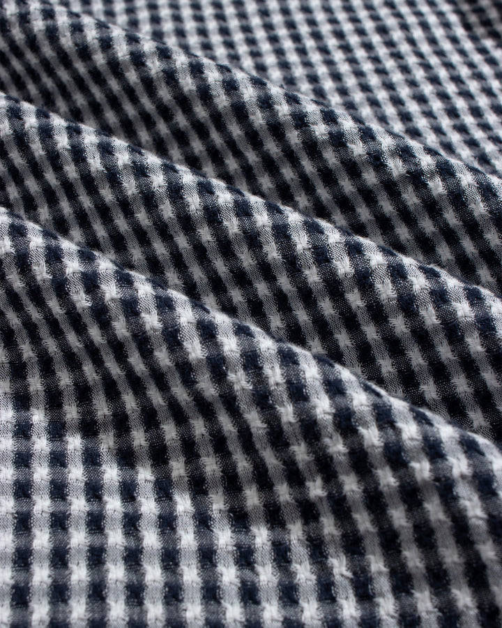Far Afield Costa Gingham Shirt Navy Check