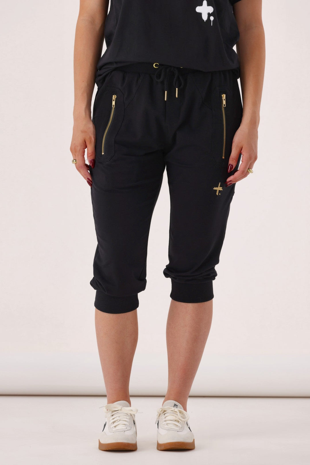 Federation Cut Trackies Lil Plus Black With Gold Zips
