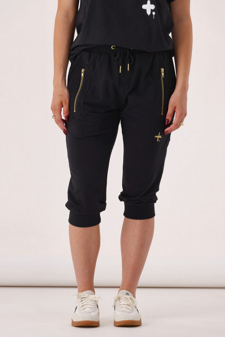 Federation Cut Trackies Lil Plus Black With Gold Zips