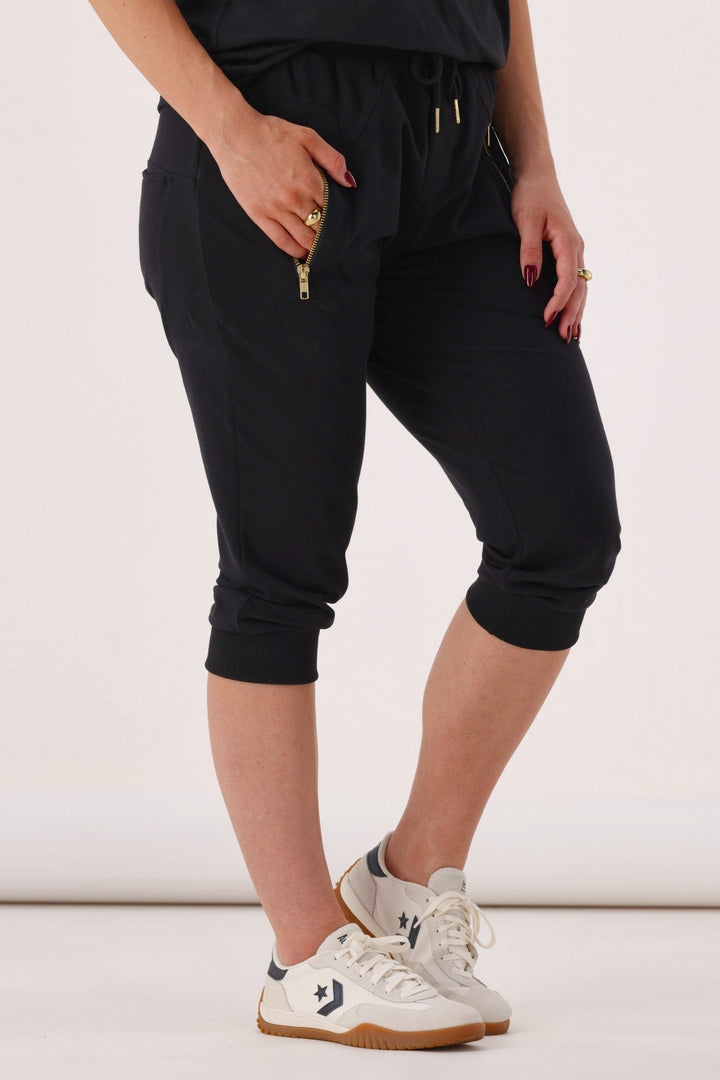 Federation Cut Trackies Lil Plus Black With Gold Zips