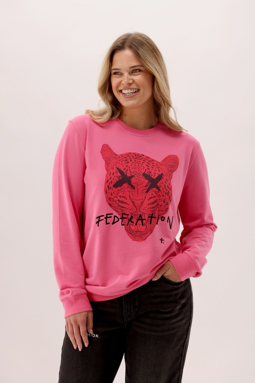 Federation Flying Crew Leopard Pink