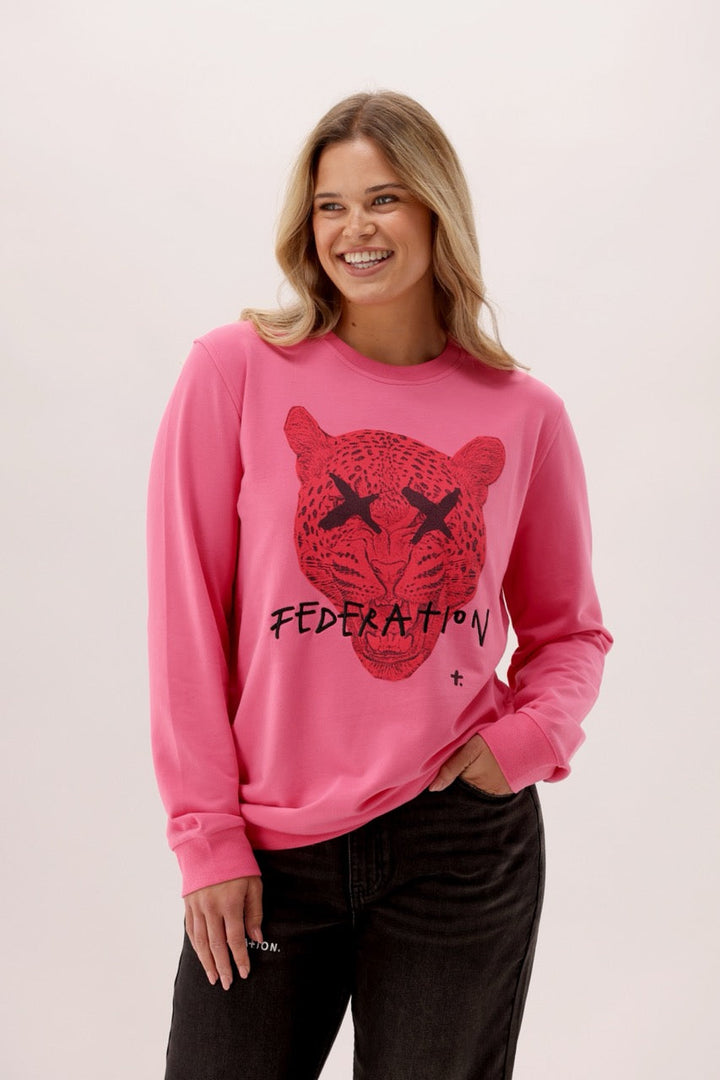 Federation Flying Crew Leopard Pink