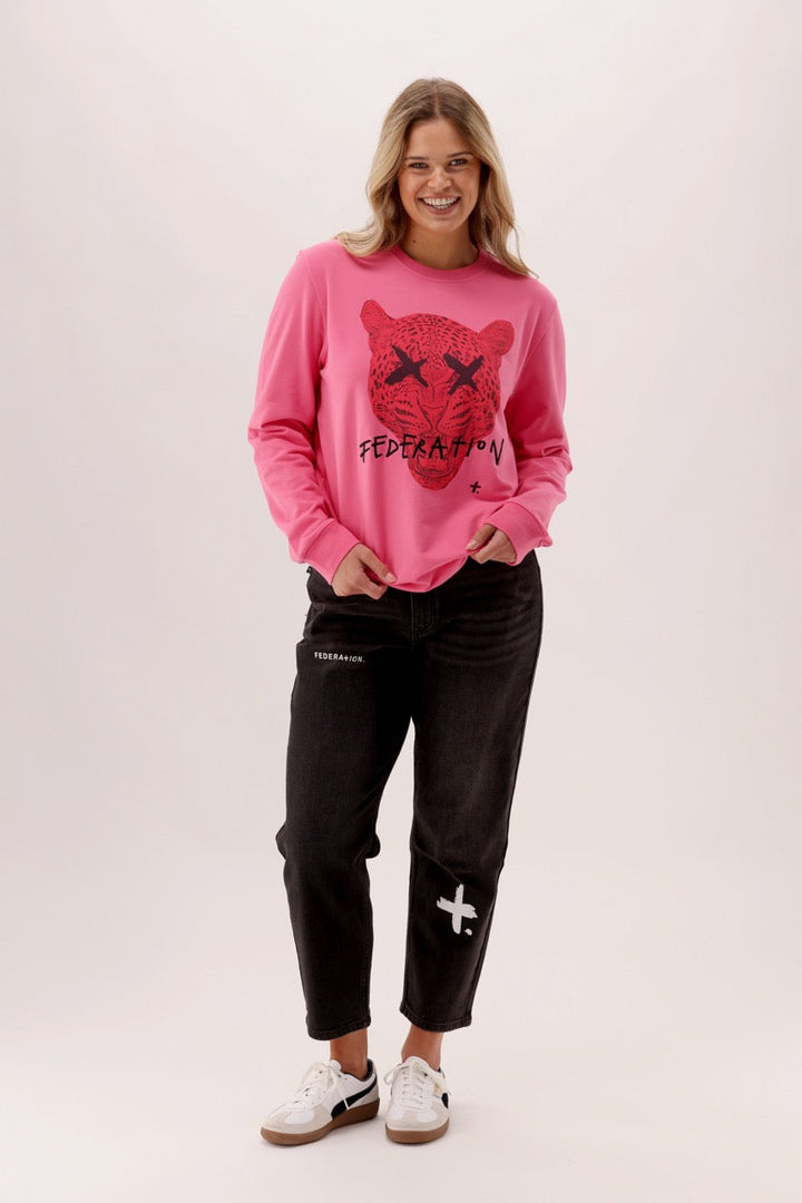 Federation Flying Crew Leopard Pink