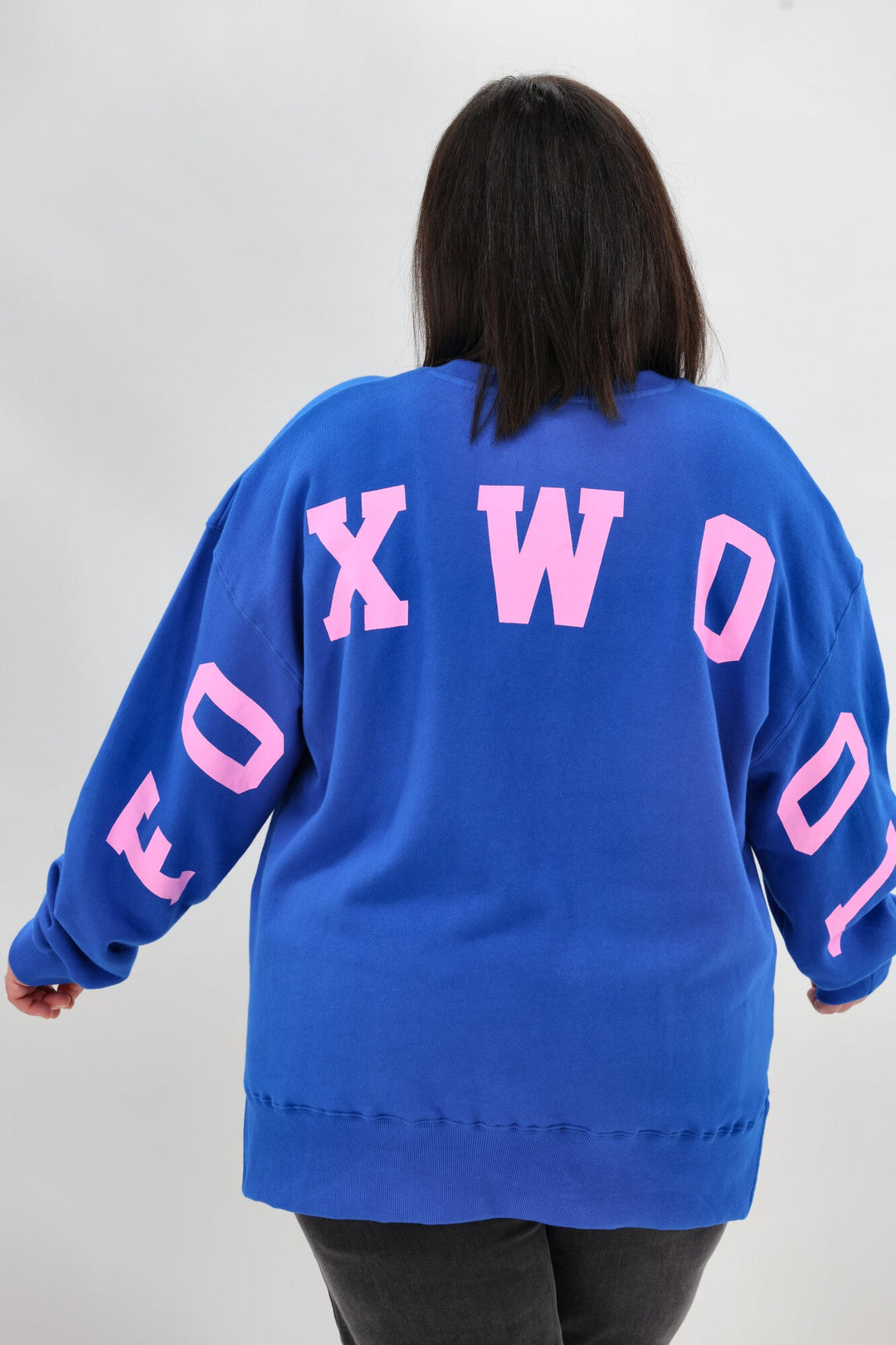 Foxwood Interval Crew Cobalt Blue with Neon Pink