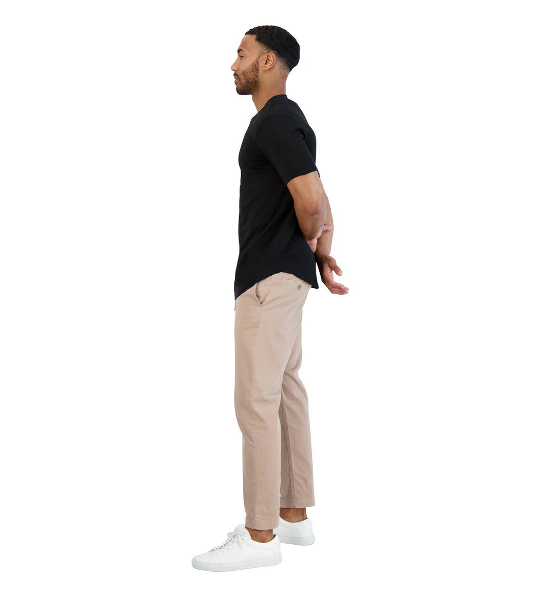 Goodlife Core SS Supima Scallop Crew Black