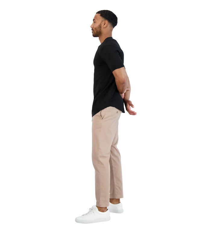 Goodlife Core SS Supima Scallop Crew Black