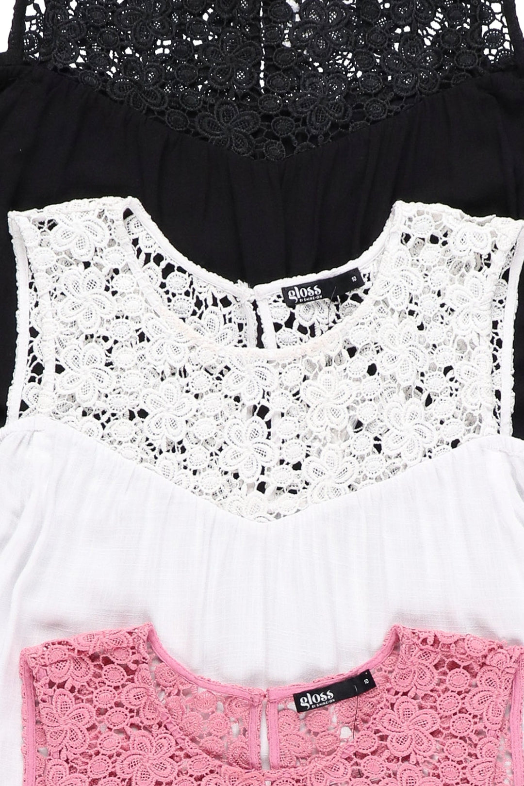 Gloss by Tayla Lace Cold Shoulder Top Pink