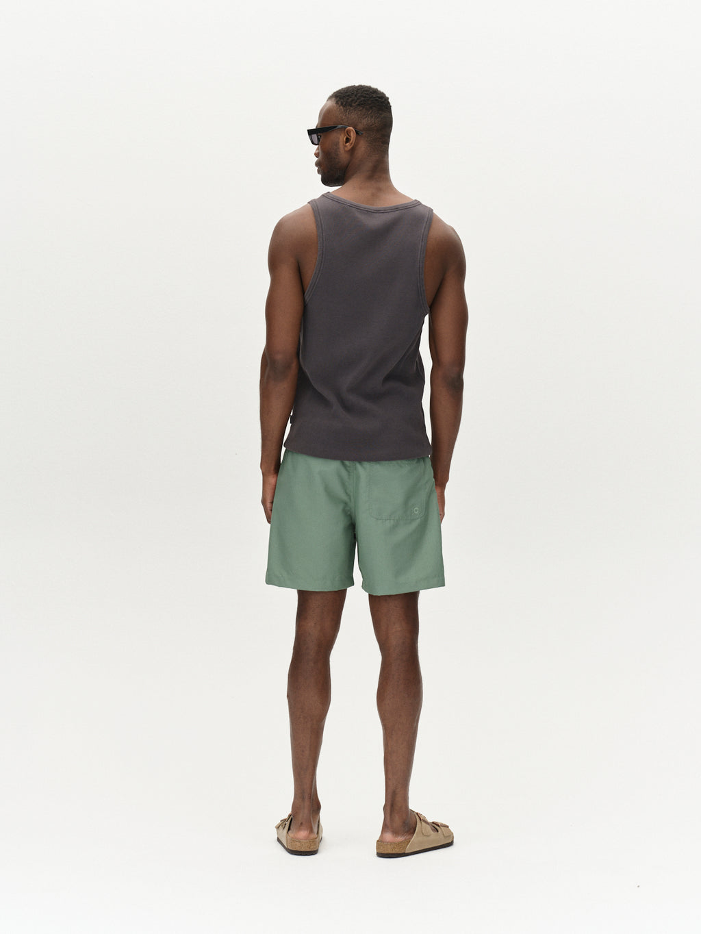 Gabba Jackson Plain Swim Shorts - Green Sea