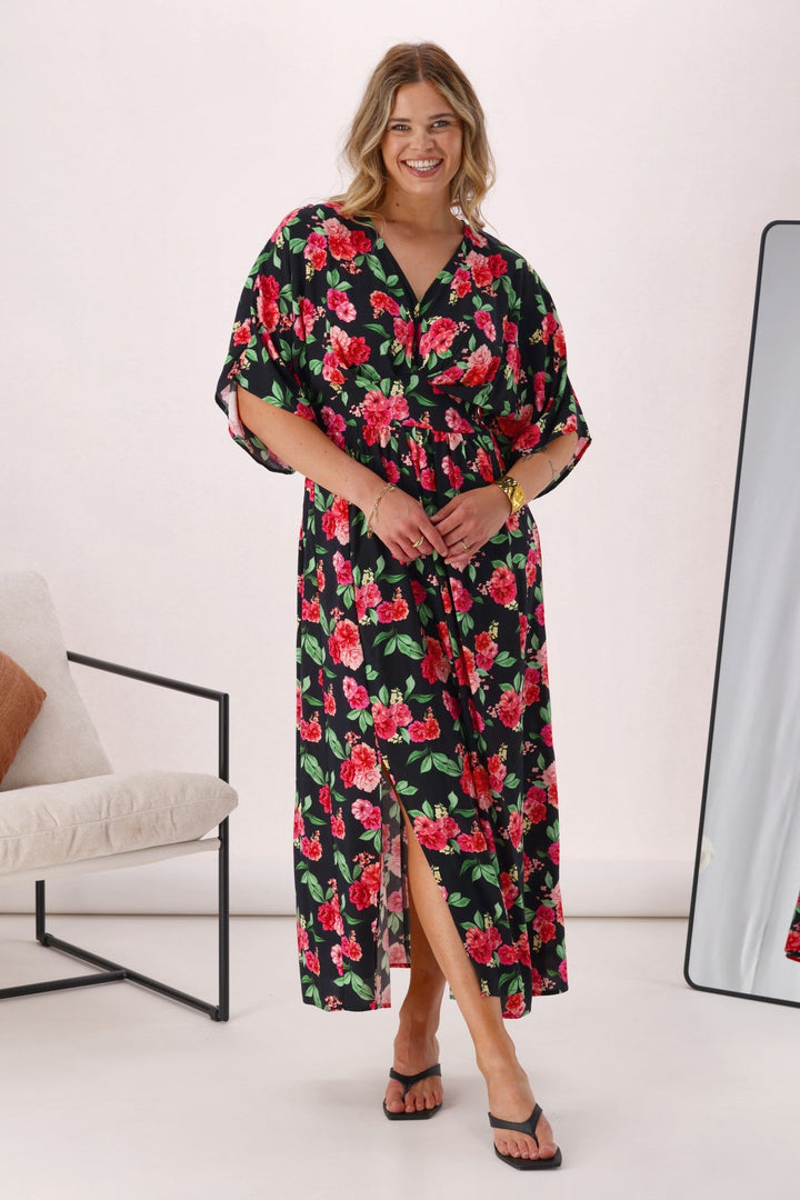 Gloss The Label Columbia Rosewood Dolman Sleeve Dress