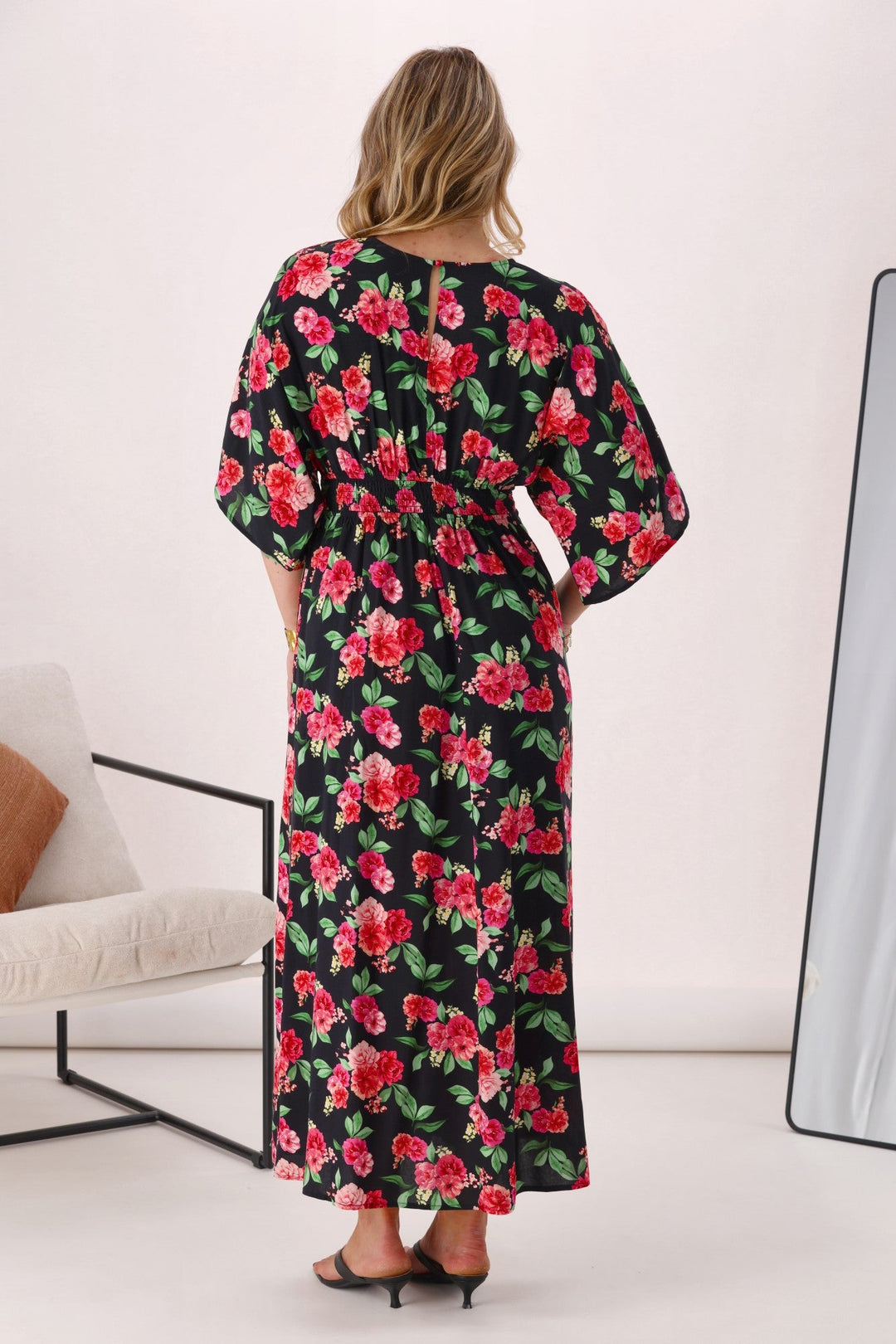 Gloss The Label Columbia Rosewood Dolman Sleeve Dress