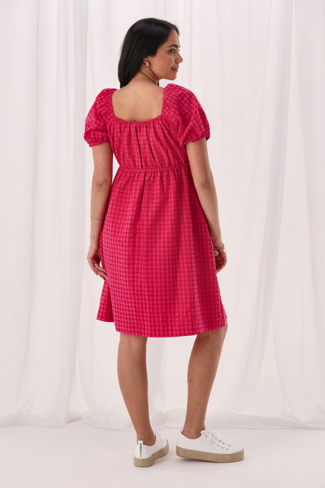 Gloss The Label Cotton Candy Dress Pink Check