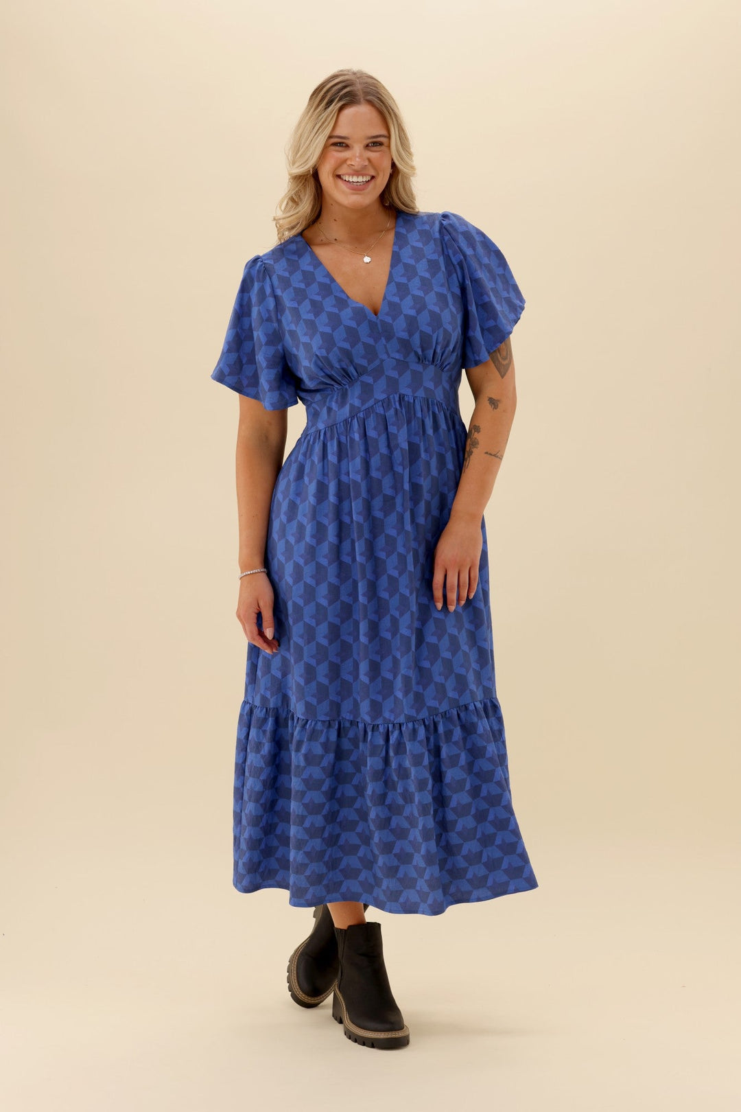 Gloss The Label Isola Dress Geo Print