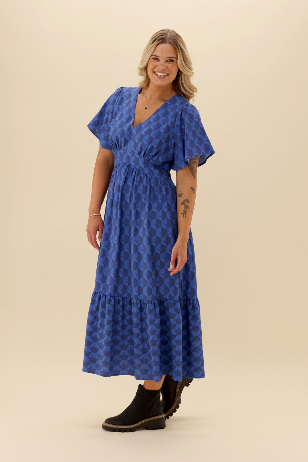 Gloss The Label Isola Dress Geo Print
