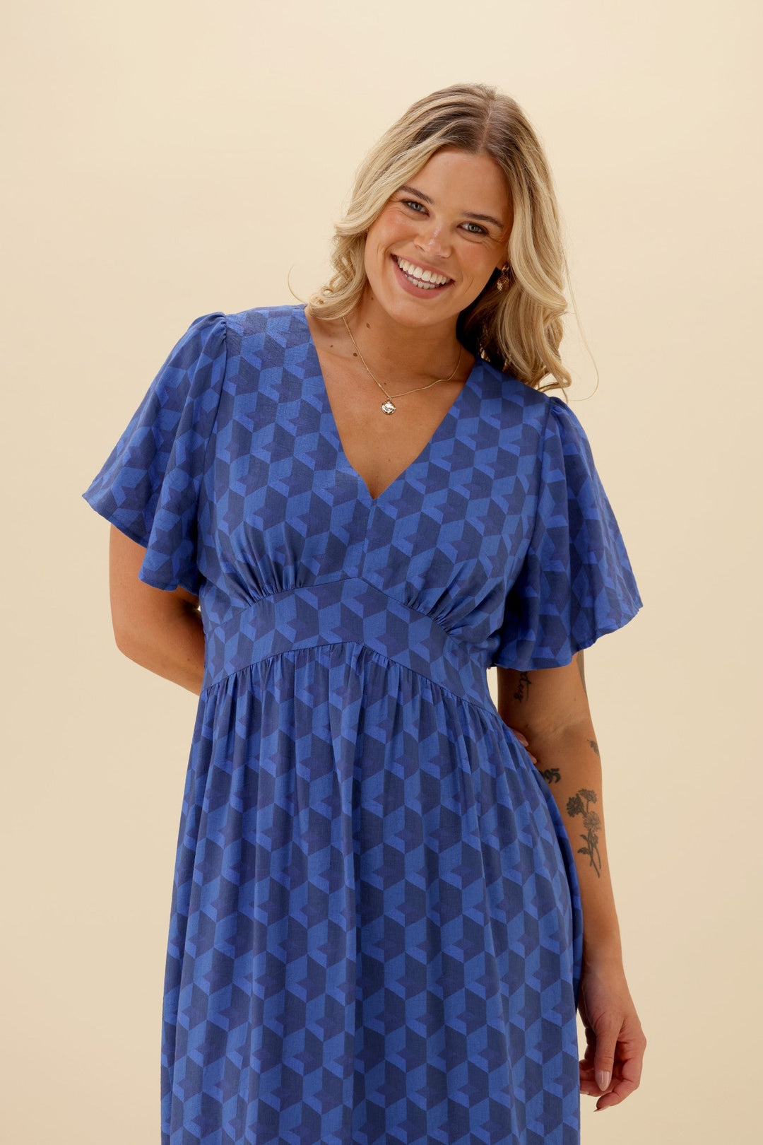 Gloss The Label Isola Dress Geo Print