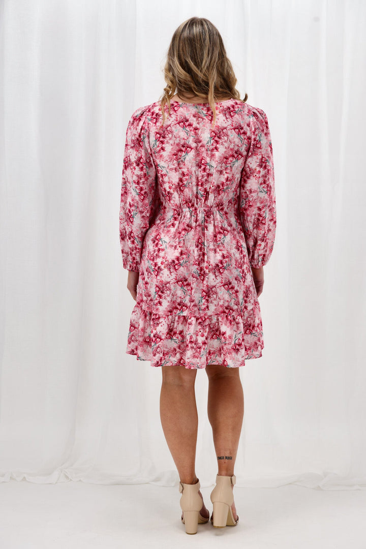 Gloss The Label Norma Dress Pink Floral