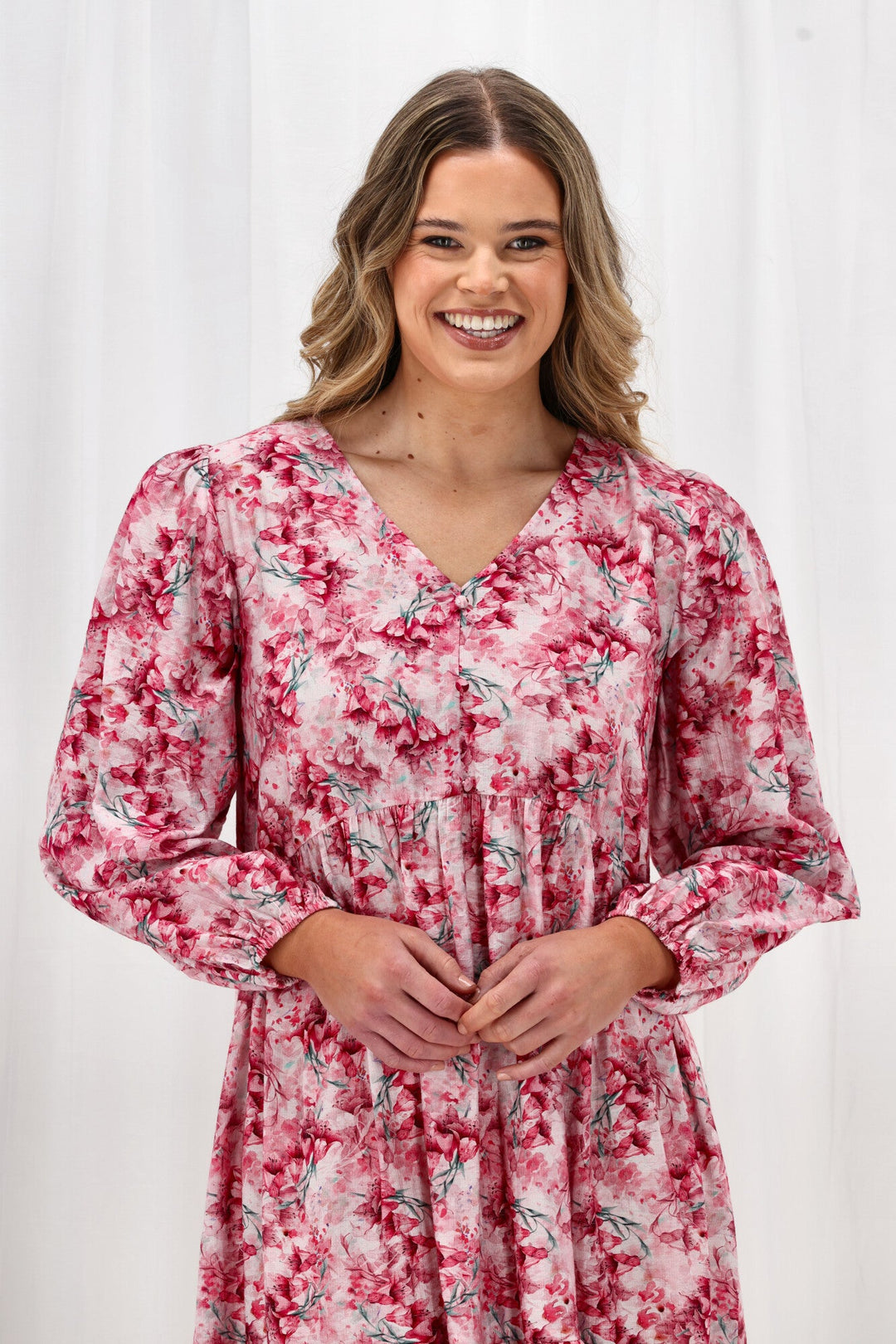 Gloss The Label Norma Dress Pink Floral