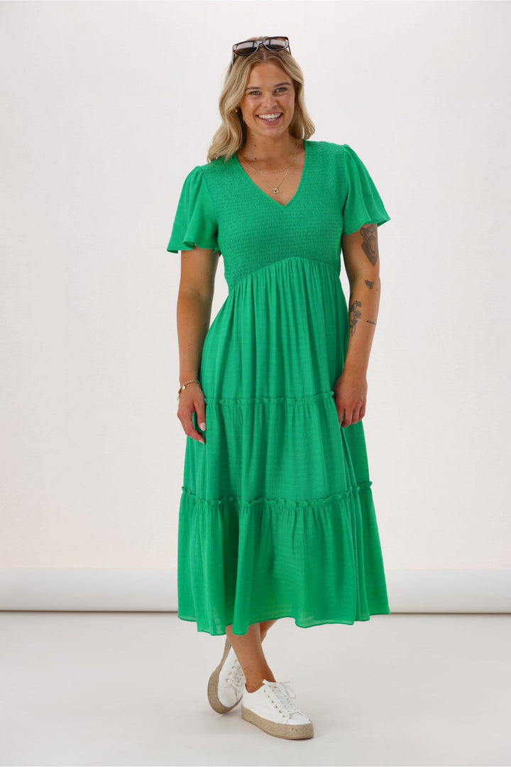 Gloss The Label Reverie Midi Dress Green