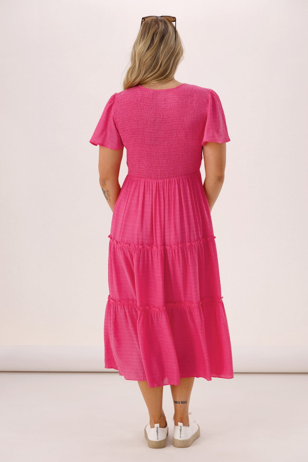 Gloss The Label Label Reverie Midi Dress Pink