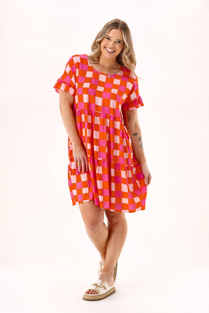 Gloss The Label Sybil Dress Red Print