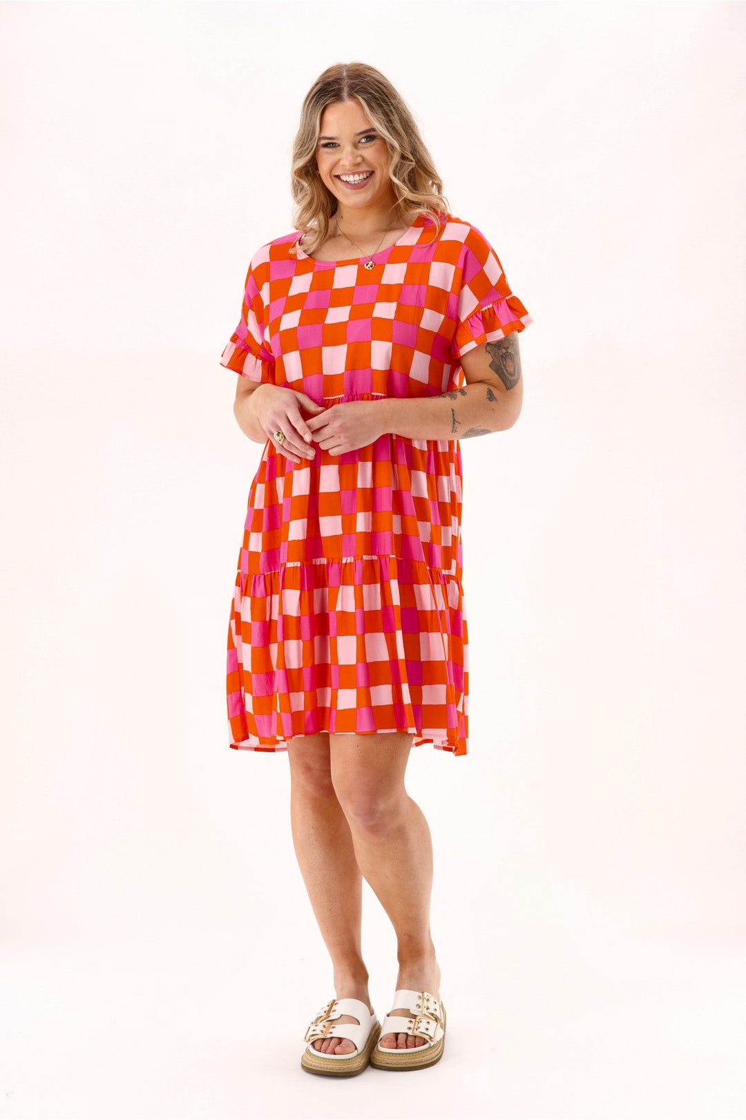 Gloss The Label Sybil Dress Red Print
