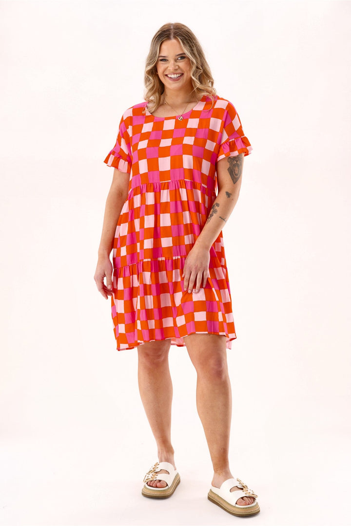 Gloss The Label Sybil Dress Red Print