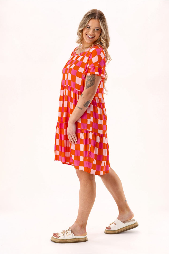 Gloss The Label Sybil Dress Red Print