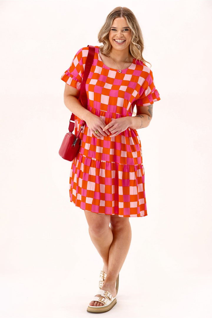 Gloss The Label Sybil Dress Red Print