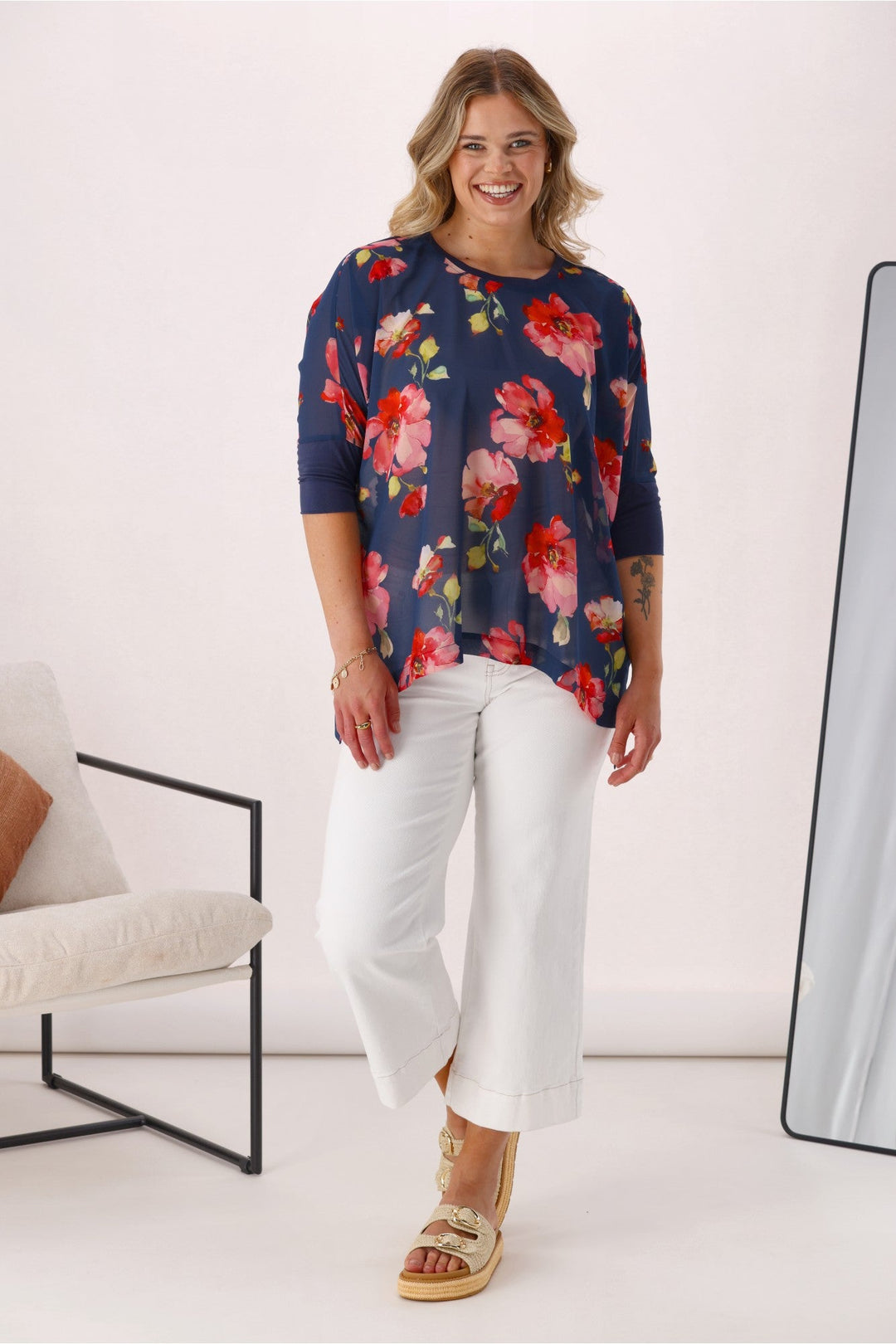 Gloss the Label Kory Top Midnight Floral